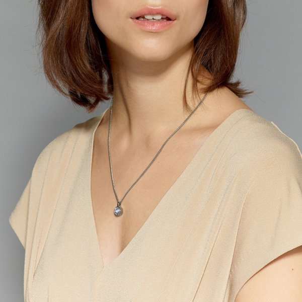 Dyrberg/Kern - Halsband Ette Silver Ljusblå