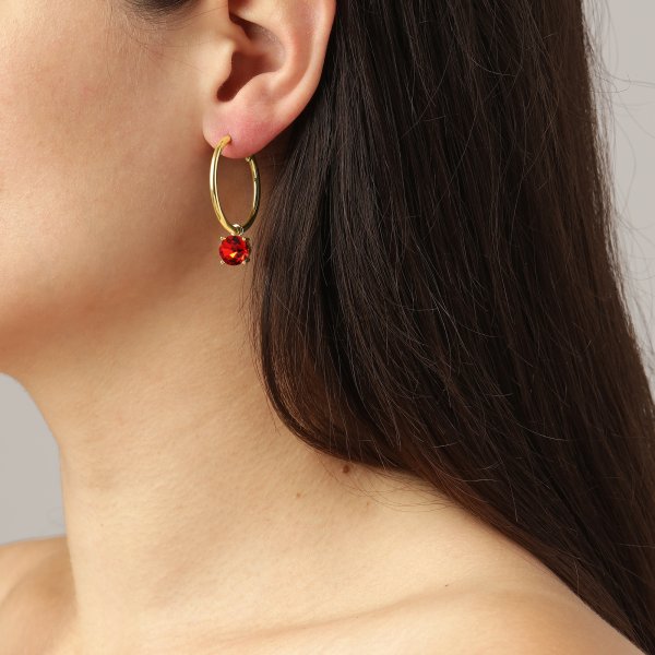 Dyrberg/Kern - Örhängen Diega Guld Röd