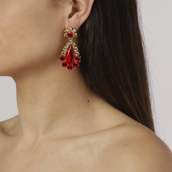 Dyrberg/Kern - Örhängen Lucia Guld Röd