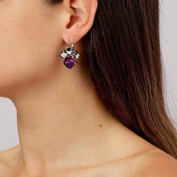 Dyrberg/Kern - Örhängen Mara Silver Lila