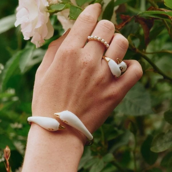 Edblad - Armband Lovebirds Bangle Vit
