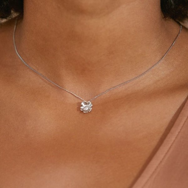 Edblad - Halsband Floral Smal Stål