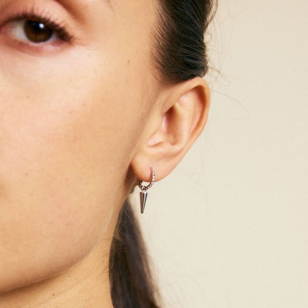 Edblad - Örhängen Peak Hoops Mini Sparkle Stål Klar