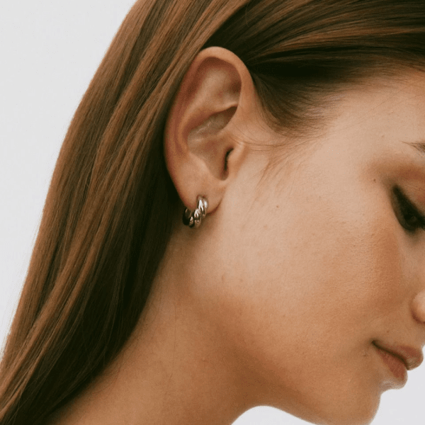 Edblad - Örhängen Twist Hoops Stål