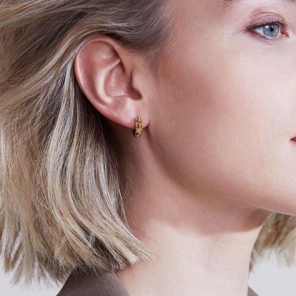 Edblad - Örhängen Peak Creol Mini Guld