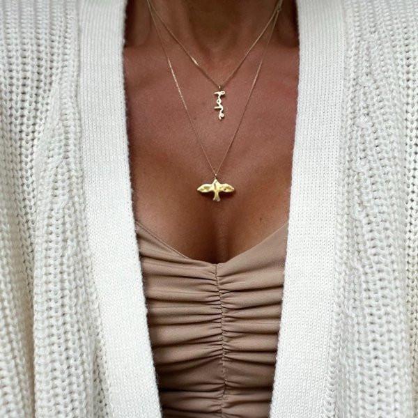 Emma Israelsson - Halsband Dove Organic Liten Golden