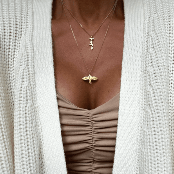 Emma Israelsson - Halsband Duva Organic Liten Silver