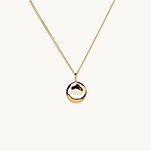 Emma Israelsson - Halsband Mynt PS23 Organic Kort Gold