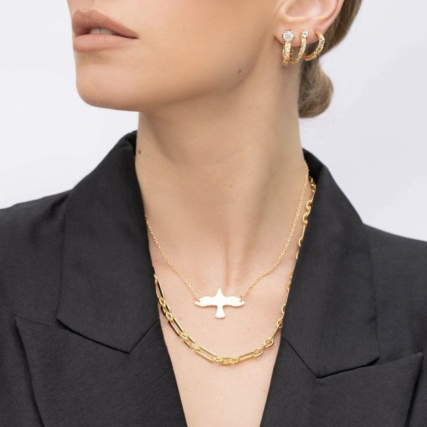 Emma Israelsson - Halsband Dove Stor Golden