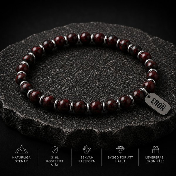 Eron - Armband Anders Elastic Bloodstone