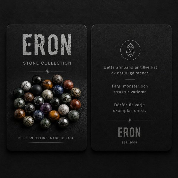 Eron - Armband Anders Elastic Green Stone