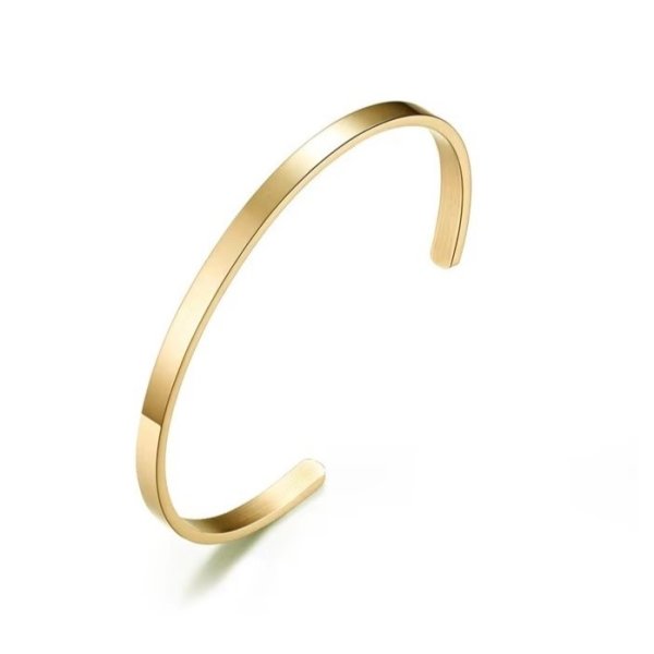 Eron - Armband Plain Guld 0,4