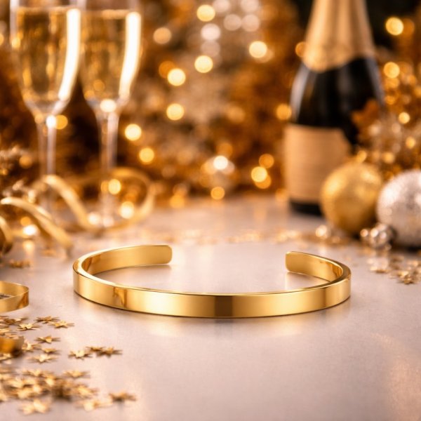 Eron - Armband Plain Guld 0,6