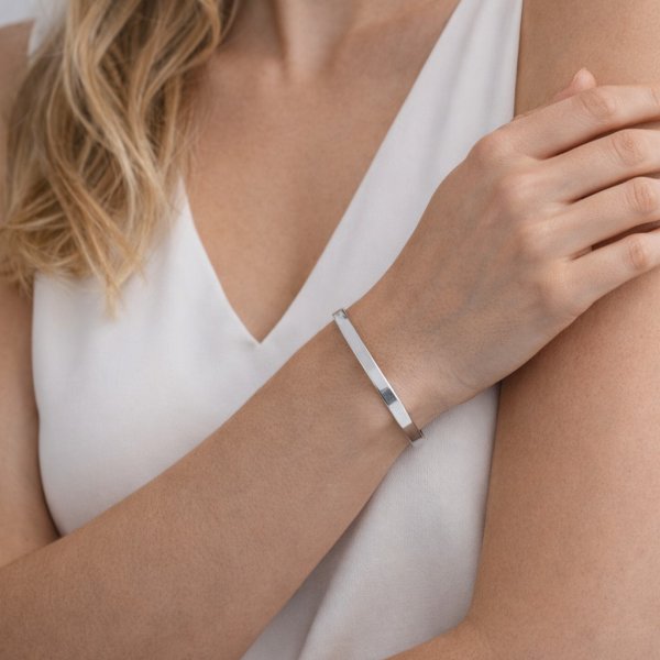 Eron - Armband Plain Stål 0,6