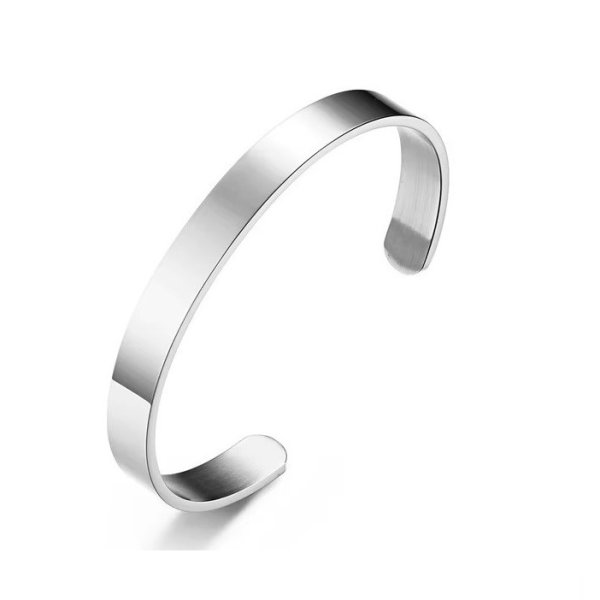 Eron - Armband Plain Stål 0,8
