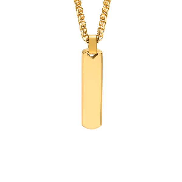 Eron - Halsband Tag Rectangular Guld