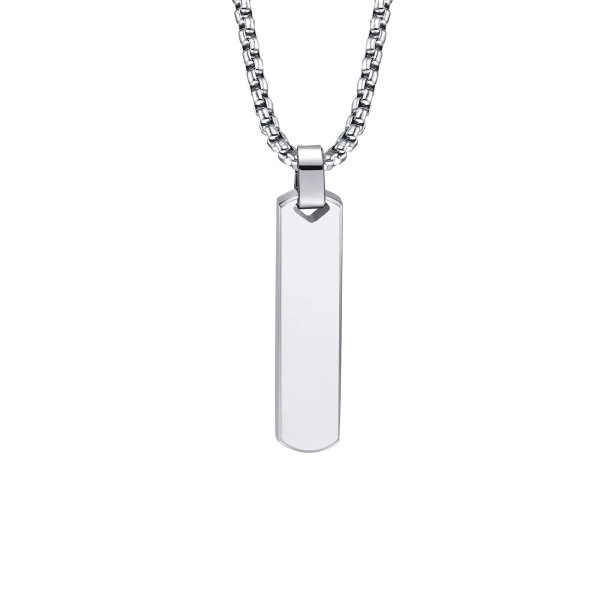Eron - Halsband Tag Rectangular Stål