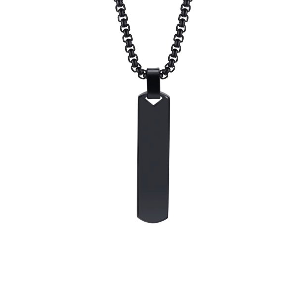Eron - Halsband Tag Rectangular Svart