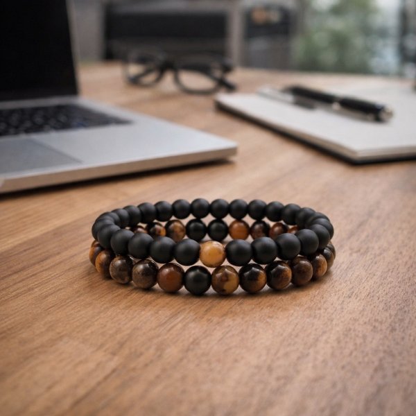 Eron - Armband 2-pack Brun Svart