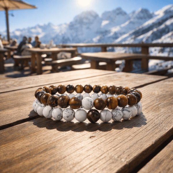 Eron - Armband 2-pack Brun Vit