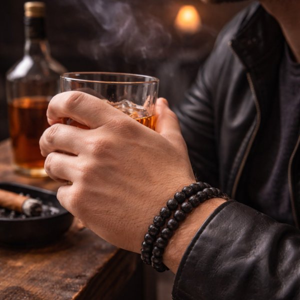 Eron - Armband 2-pack Svart Lava