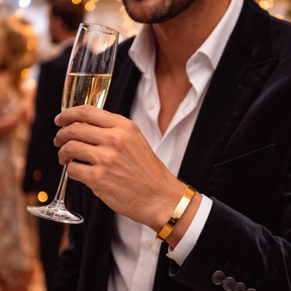 Eron - Armband Plain Guld 0,8