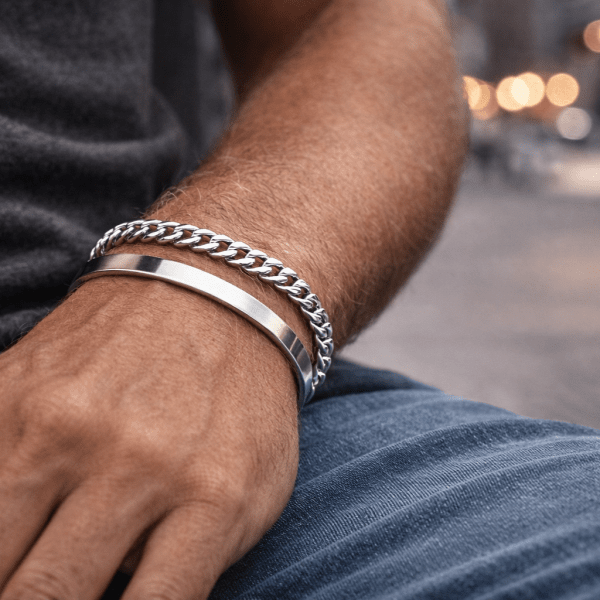 Eron - Armband Plain Stål 0,6