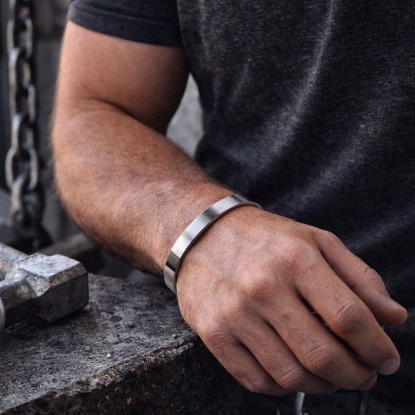 Eron - Armband Plain Stål 0,8