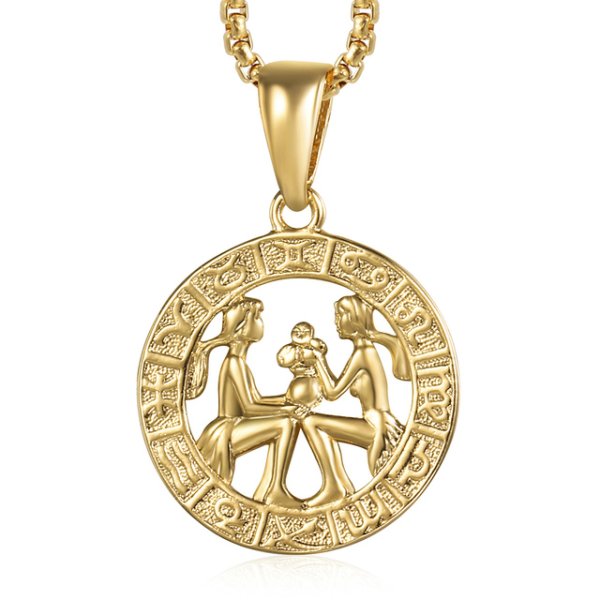 Anna K Jewelry - Halsband Stjärntecken Tvillingarna Guld