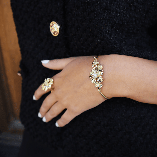 Ioaku - Armband La Fleur Multi Cuff Guld