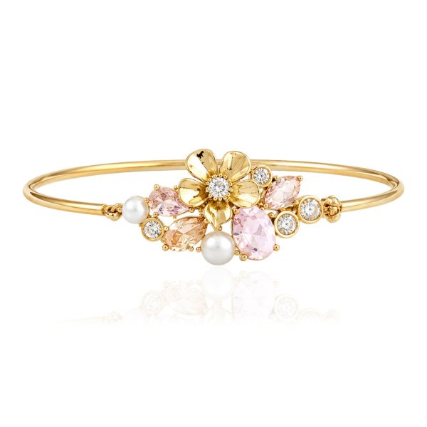 Ioaku - Armband La Fleur Sirene Garden Cuff Guld Rosa