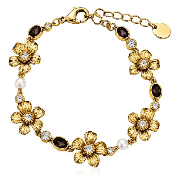 Ioaku - Armband La Fleur Sirene Garden Guld Brun