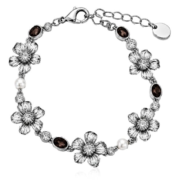 Ioaku - Armband La Fleur Sirene Garden Silver Brun