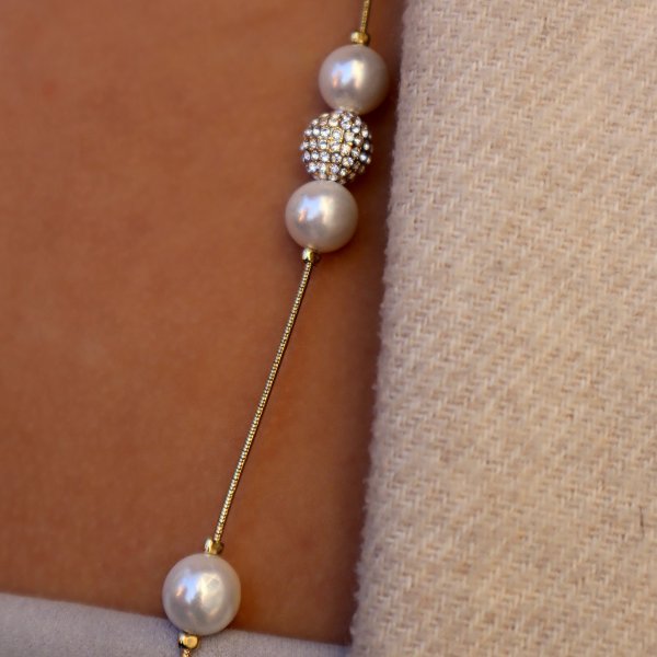 Ioaku - Halsband Berry Iconic Guld Pearl