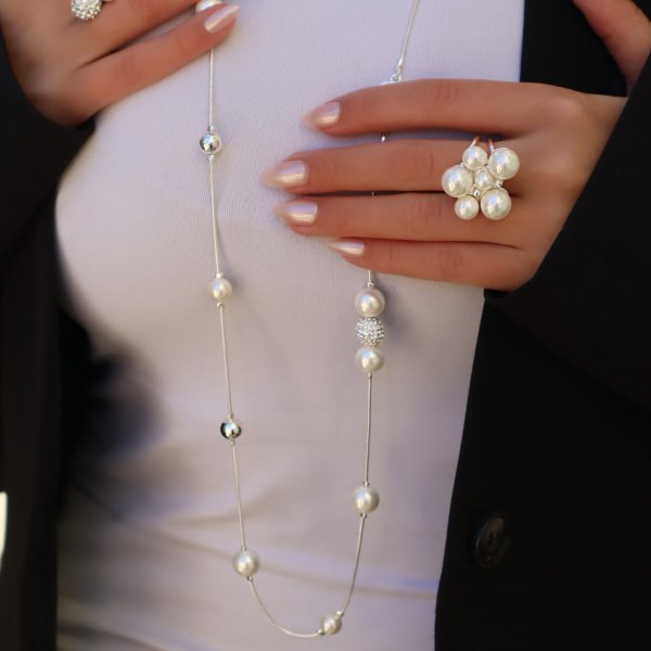 Ioaku - Halsband Berry Iconic Guld Pearl