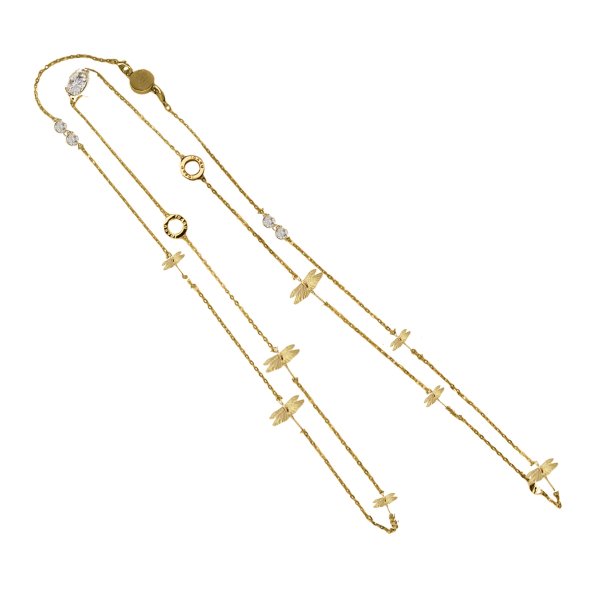 Ioaku - Halsband Dragonfly Reborn Long Guld