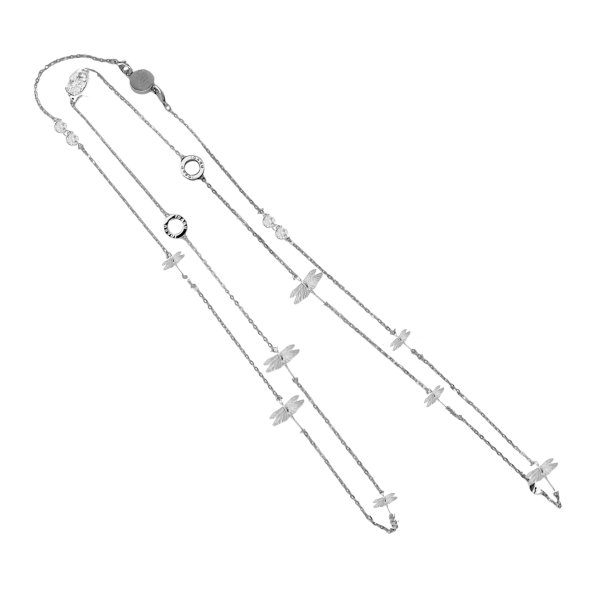 Ioaku - Halsband Dragonfly Reborn Long Silver