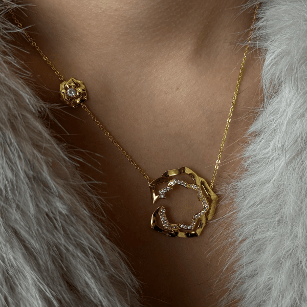 Ioaku - Halsband Winter Flower Silver