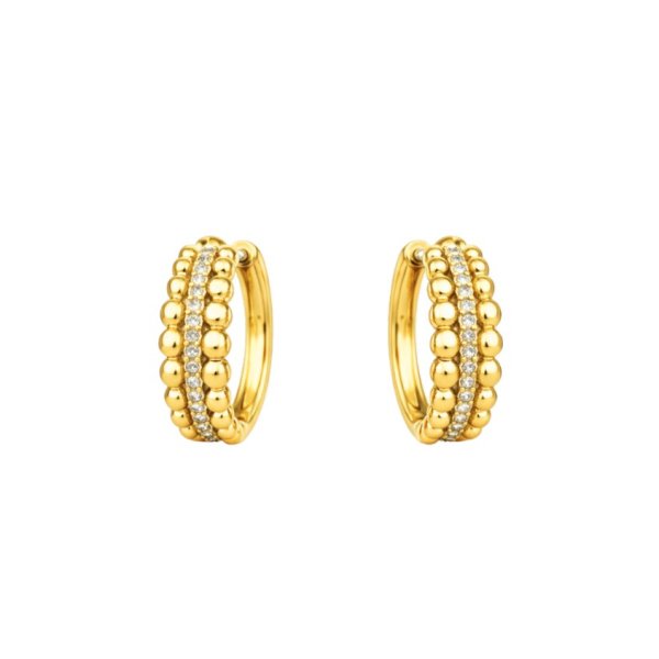 Ioaku - Örhängen Bubble Pave Hopps Guld