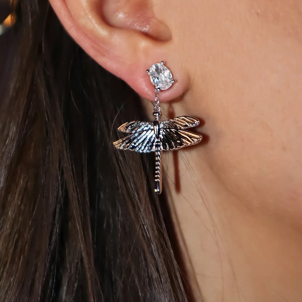 Ioaku - Örhängen Dragonfly Reborn Stud Silver
