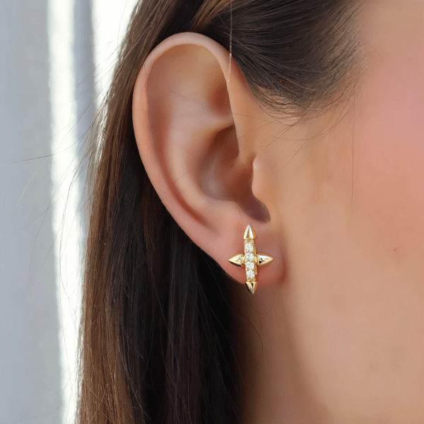 Ioaku - Örhängen Eternal Faith Stud Guld