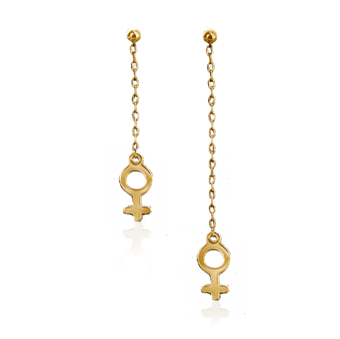 Ioaku - Örhängen Female Symbol Guld