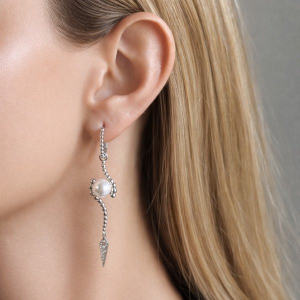 Ioaku - Örhängen Sculptures Pearl Hoops Guld