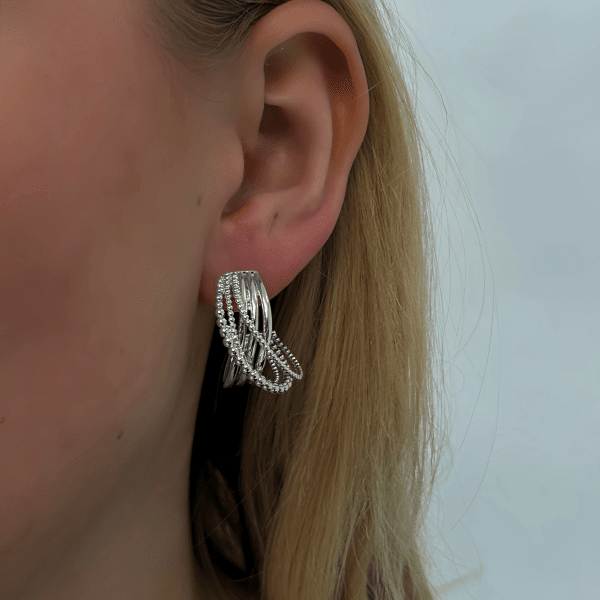 Ioaku - Örhängen The Icon Twist Loop Silver