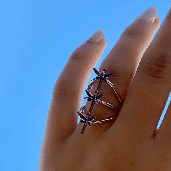 Ioaku - Ring Dragonfly Long Guld