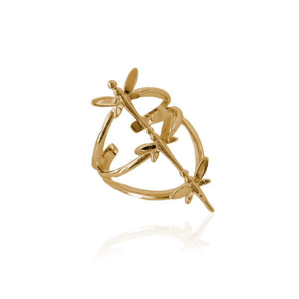 Ioaku - Ring Dragonfly Long Guld