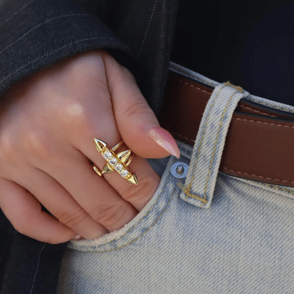 Ioaku - Ring Eternal Cross Guld