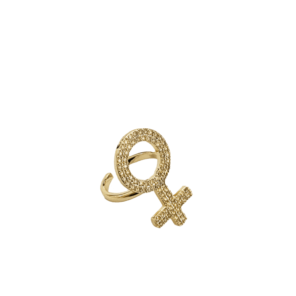 Ioaku - Ring Female Symbol Sparkel Guld Izabella Limited Edition