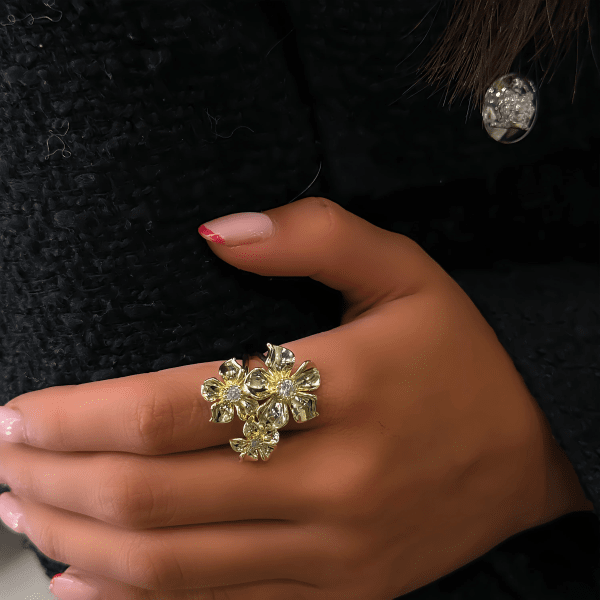 Ioaku - Ring La Fleur Iconic Trio Guld