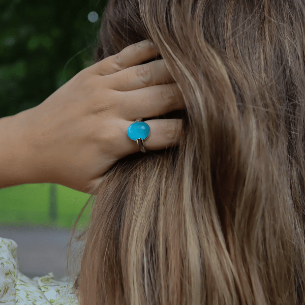 Ioaku - Ring La Fleur Pearl Blå